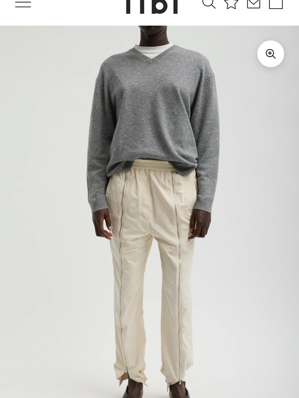 Tibi Nylon Zipper Jogger